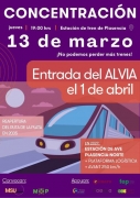 CONCENTRACI?N 13 MARZO EN ESTACI?N DE TREN DE PLASENCIA POR EL ALVIA EL 1 DE ABRIL