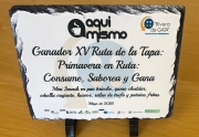 AQUI MISMO GANADORA DE XV RUTA DE LA TAPA: PRIMAVERA EN RUTA ; CONSUME , SABOREA Y GANA